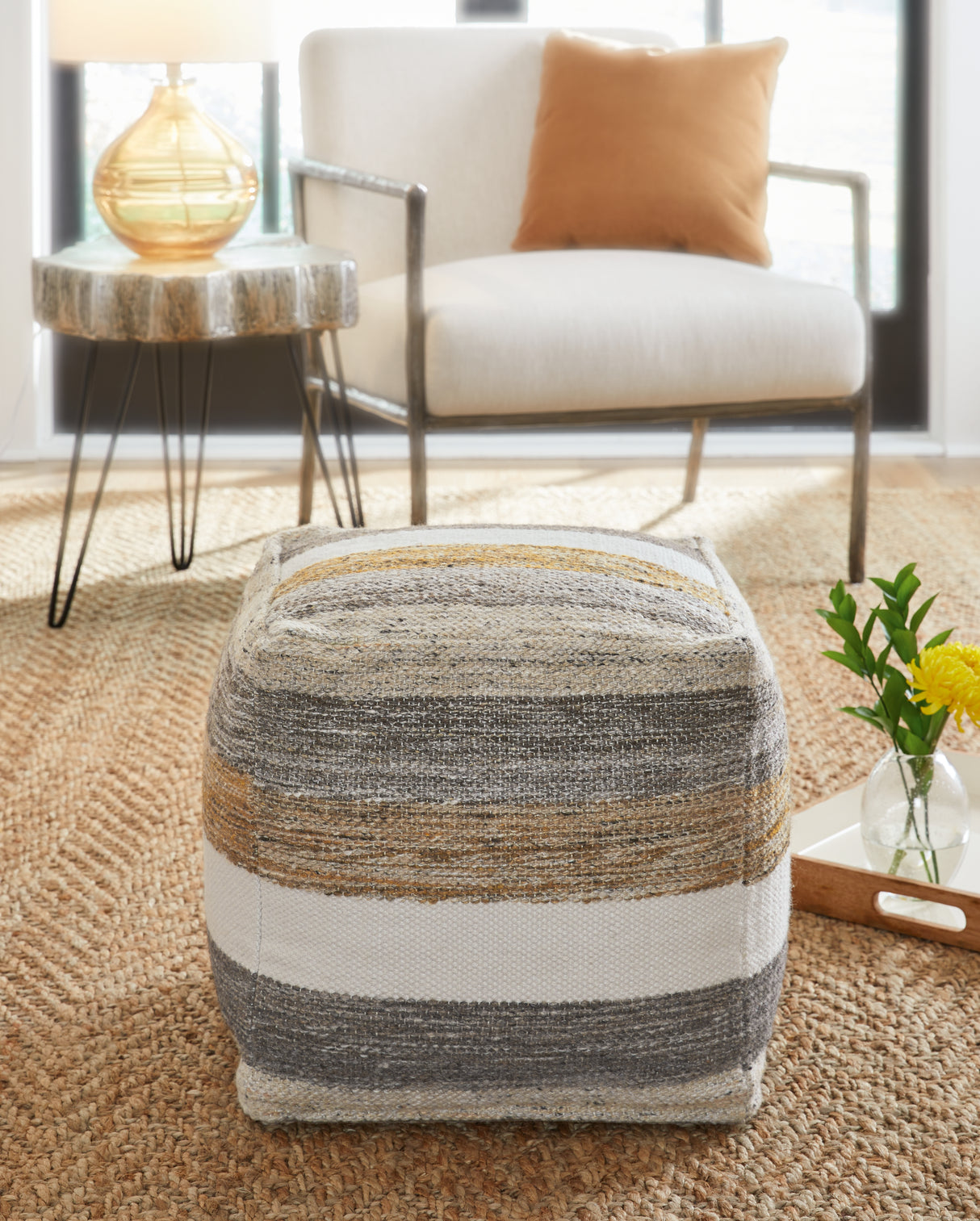 Furniture City Biloxi - Ashley Furniture - Josalind Pouf - Pouf / Multi - A1000935