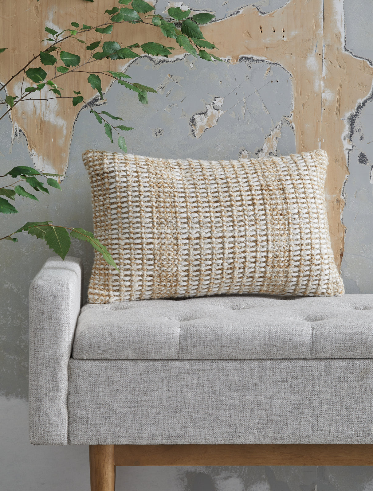 Furniture City Biloxi - Ashley Furniture - Hathby Pillows - Pillow (4/CS) / Tan/White - A1001048