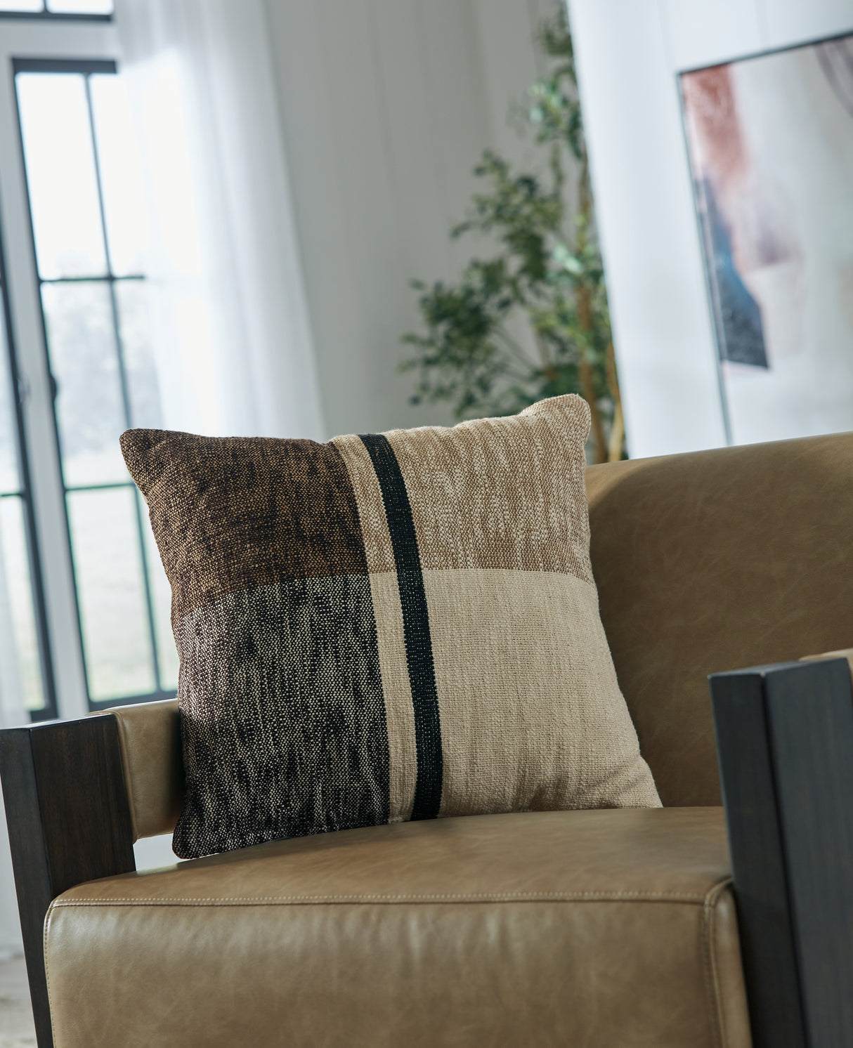 Furniture City Biloxi - Ashley Furniture - Adrielton Pillows - Pillow (4/CS) / Black/Brown/Tan - A1001065