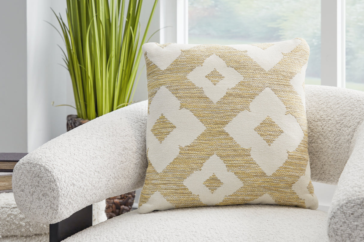 Furniture City Biloxi - Ashley Furniture - Brockner Next-Gen Nuvella Pillows - Pillow (4/CS) / Brown/Yellow - A1900009