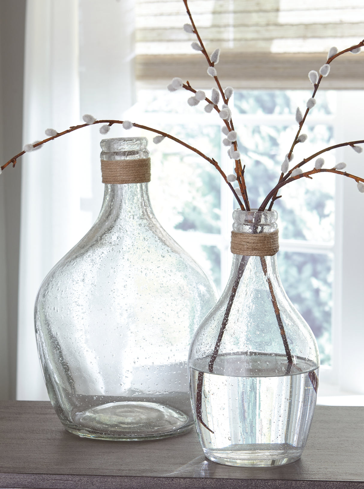 Furniture City Biloxi - Ashley Furniture - Marcin Vase - Vase Set (Set of 2) / Clear - A2000246