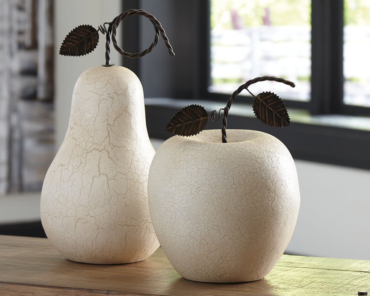 Furniture City Biloxi - Ashley Furniture - Bidelia Sculpture - Sculpture Set (Set of 2) / Antique White - A2000381