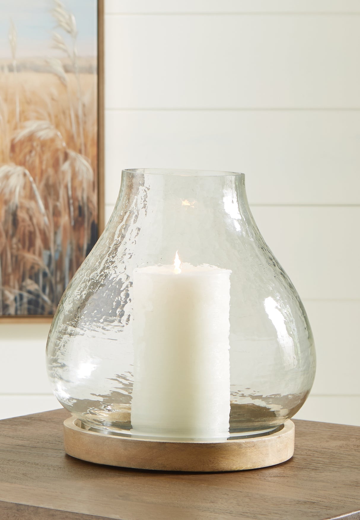 Furniture City Biloxi - Ashley Furniture - Adalisen Candle Holder - Candle Holder / Clear/Brown - A2000679