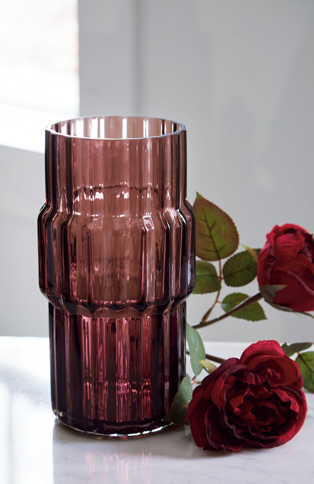 Furniture City Biloxi - Ashley Furniture - Dorlow Vase - Vase / Mauve - A2900024V