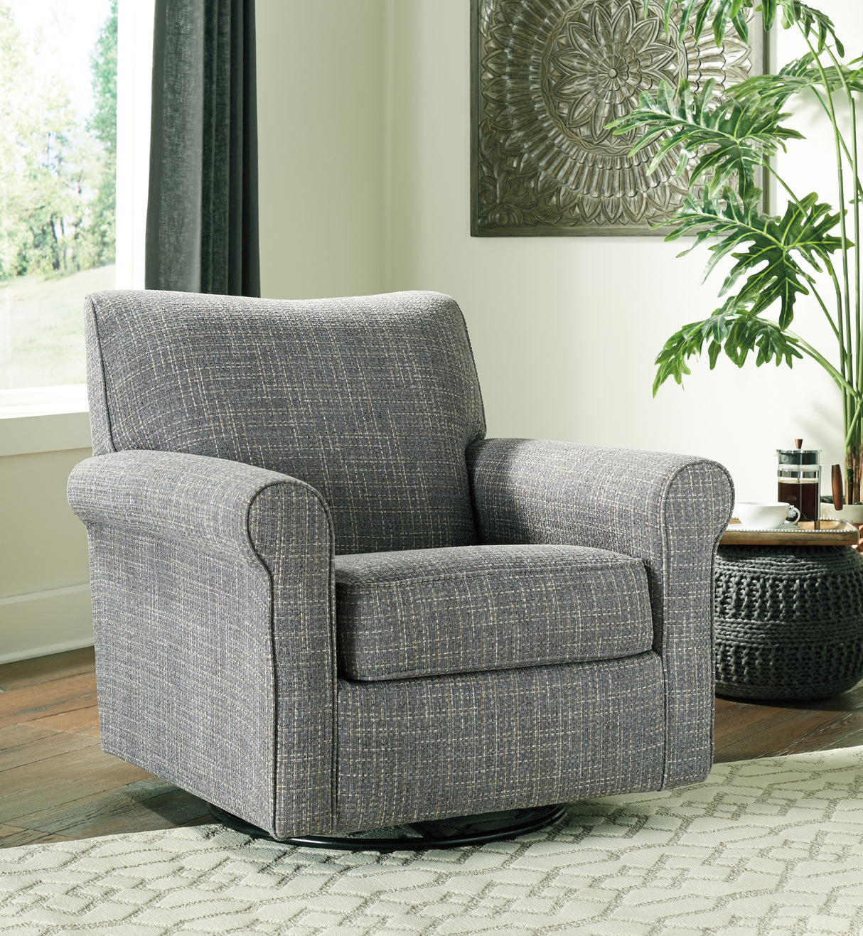 Furniture City Biloxi - Ashley Furniture - Renley Accent Chair - Swivel Glider Accent Chair / Ash - A3000002