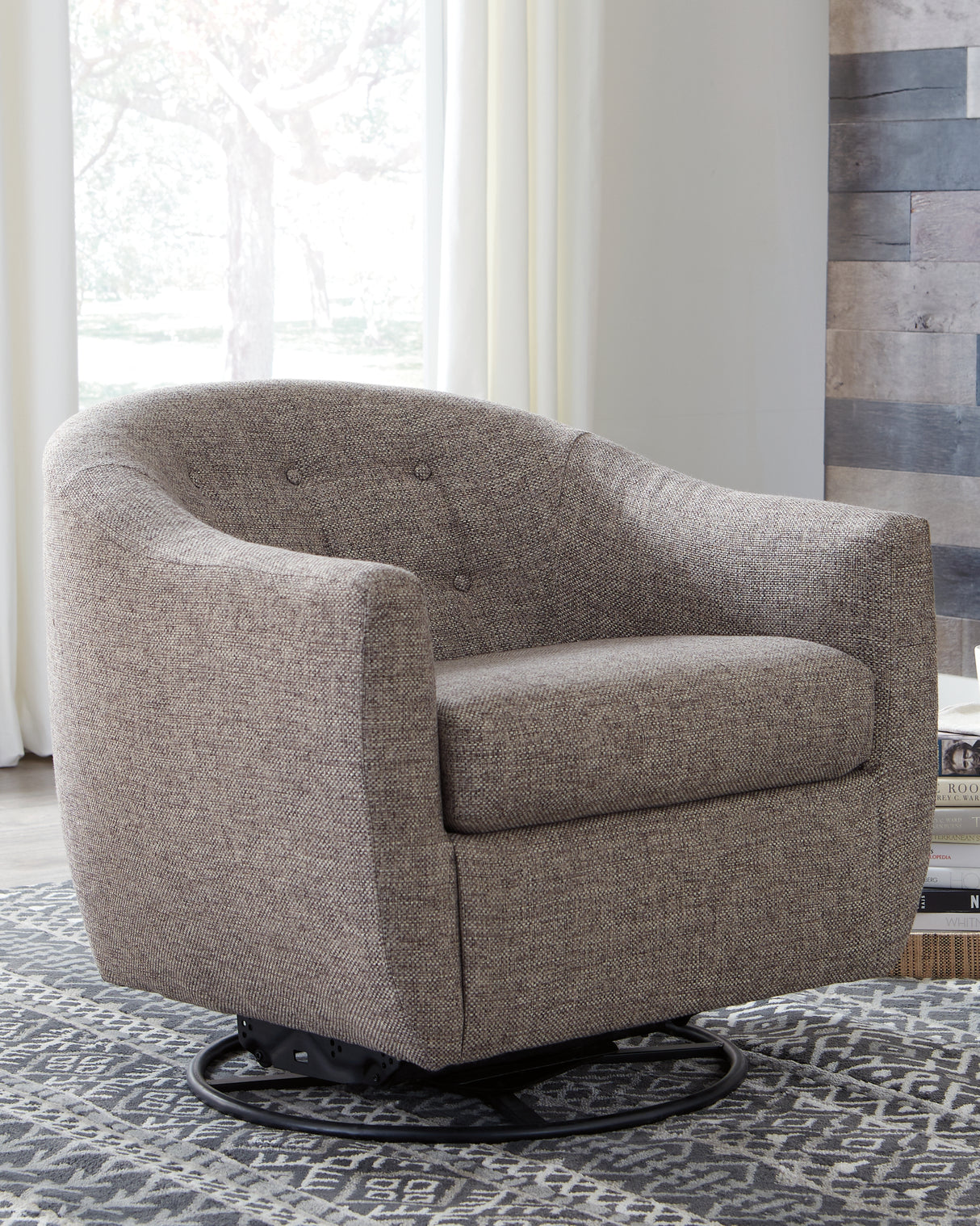 Furniture City Biloxi - Ashley Furniture - Upshur Accent Chair - Swivel Glider Accent Chair / Taupe - A3000003