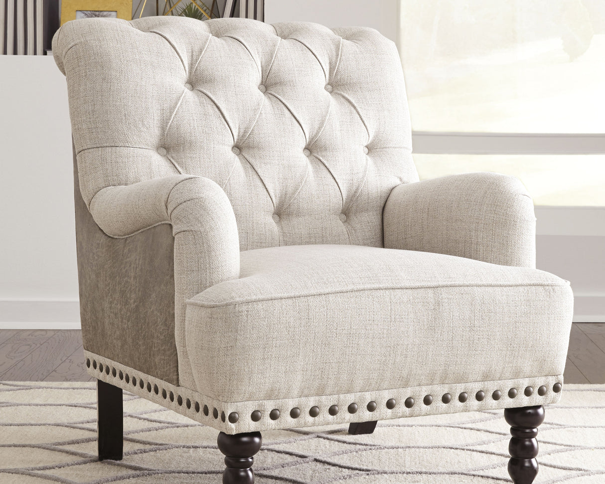 Furniture City Biloxi - Ashley Furniture - Tartonelle Accent Chair - Accent Chair / Ivory/Taupe - A3000053