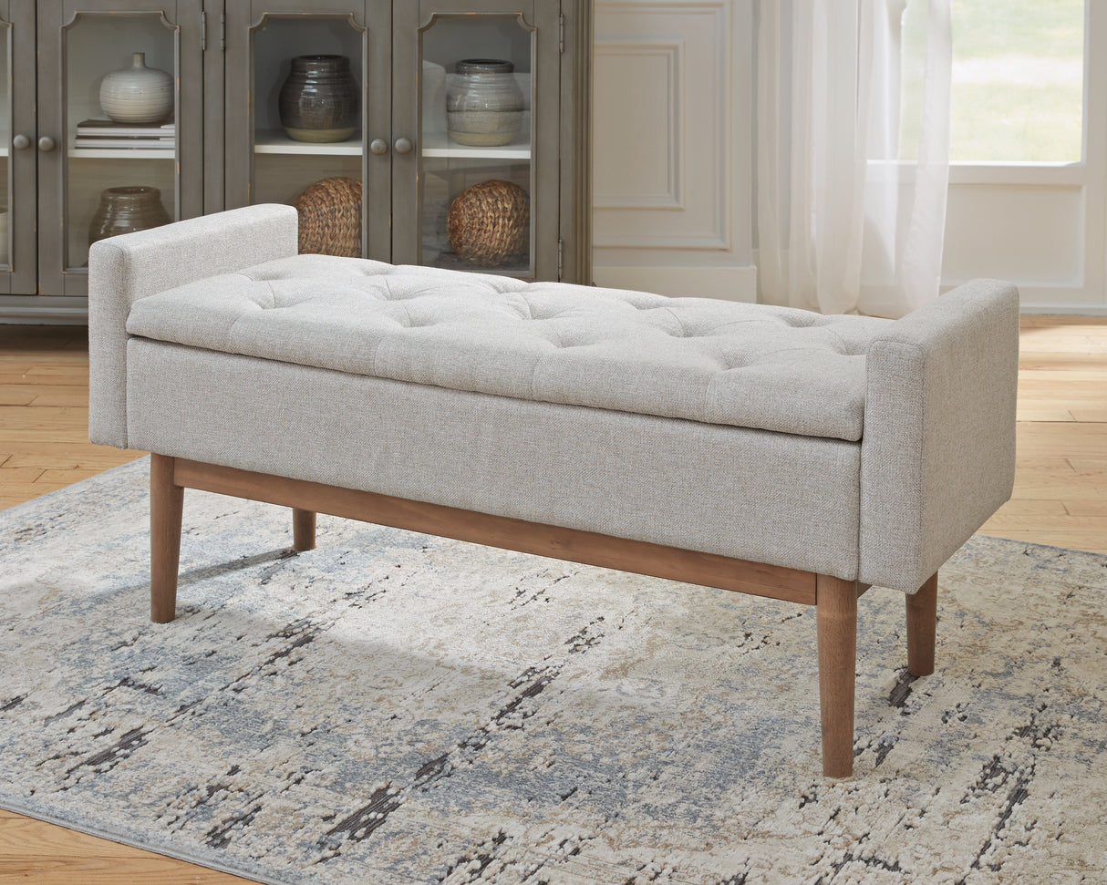 Furniture City Biloxi - Ashley Furniture - Briarson Storage Bench - Storage Bench / Beige/Brown / 50"W x 18"D x 22"H - A3000247