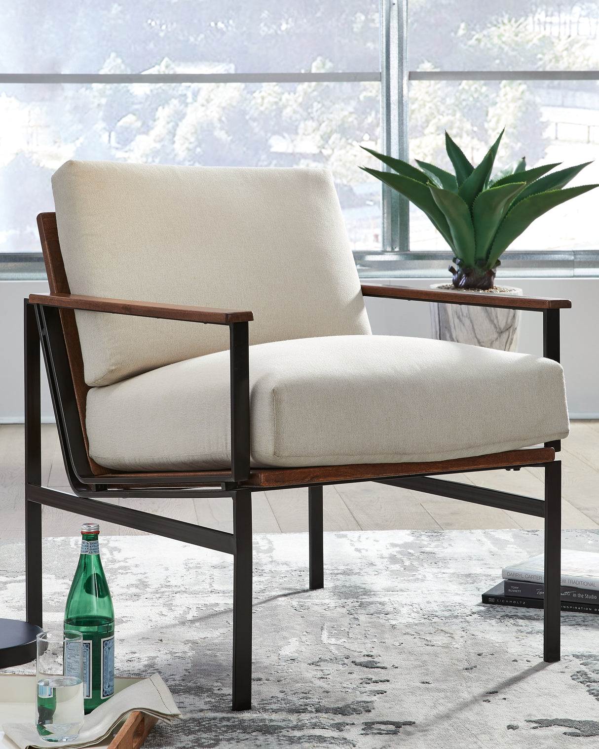 Furniture City Biloxi - Ashley Furniture - Tilden Accent Chair - Accent Chair / Ivory/Brown - A3000271