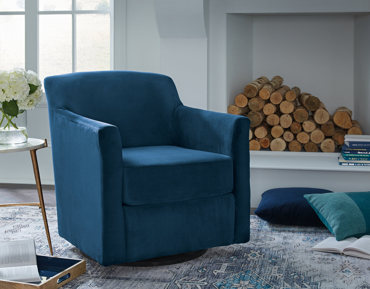 Furniture City Biloxi - Ashley Furniture - Bradney Swivel Accent Chair - Swivel Accent Chair / Ink - A3000602