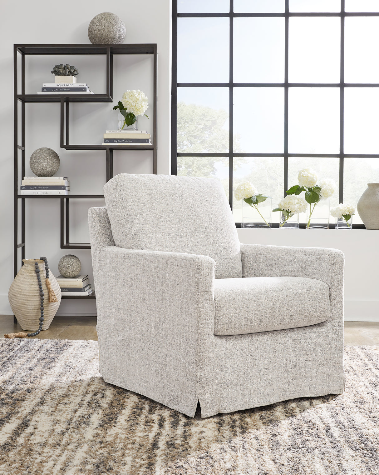 Furniture City Biloxi - Ashley Furniture - Nenana Next-Gen Nuvella Swivel Glider Accent Chair - Swivel Glider Accent Chair / Denim - A3000646