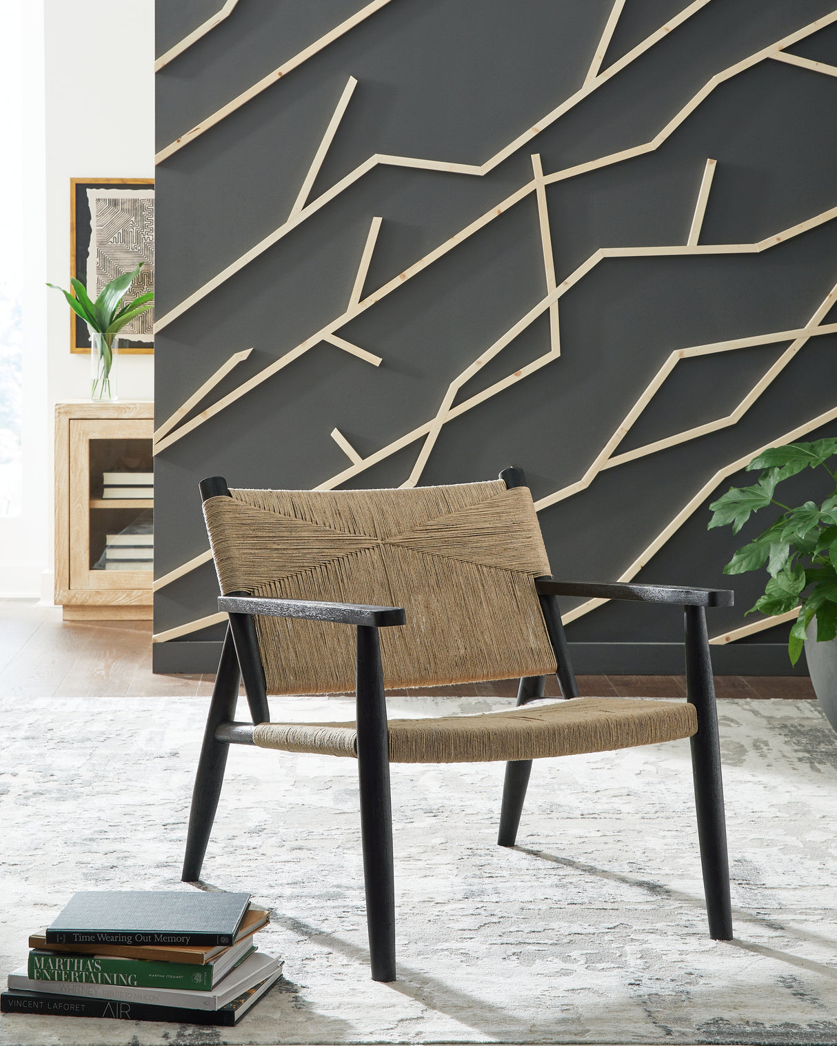 Furniture City Biloxi - Ashley Furniture - Halfmore Accent Chair - Accent Chair / Black/Natural - A3000672