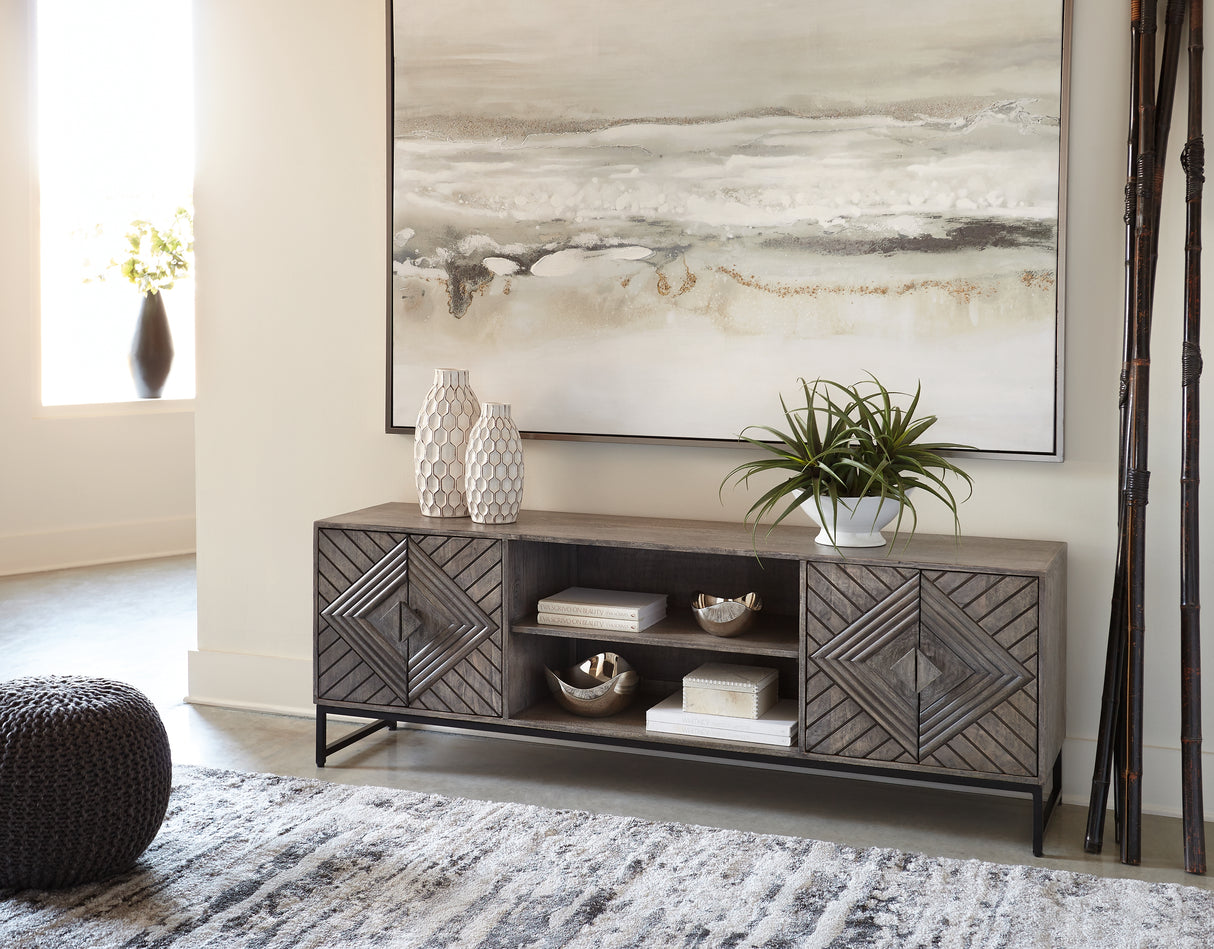 Furniture City Biloxi - Ashley Furniture - Treybrook Accent Cabinet - Accent Cabinet / Distressed Gray - A4000512
