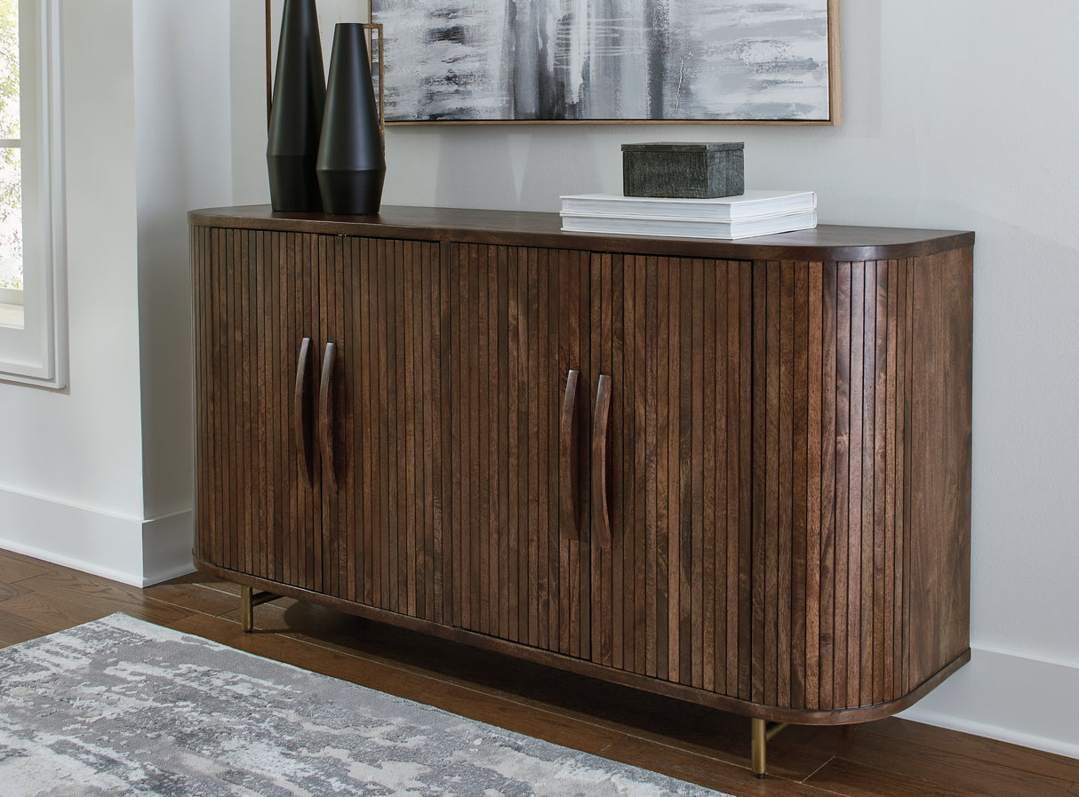 Furniture City Biloxi - Ashley Furniture - Amickly Accent Cabinet - Accent Cabinet / Dark Brown - A4000571