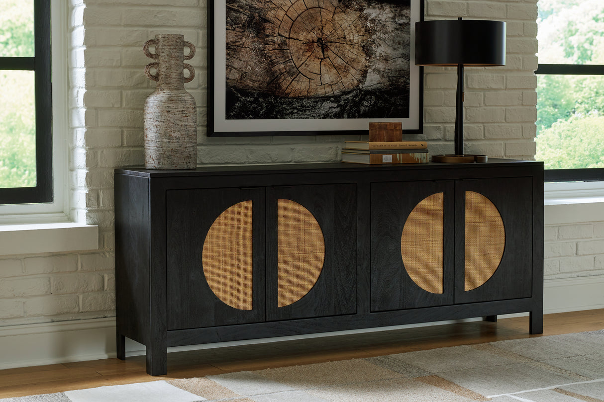 Furniture City Biloxi - Ashley Furniture - Cliffiings Accent Cabinet - Accent Cabinet / Black/Natural - A4000575