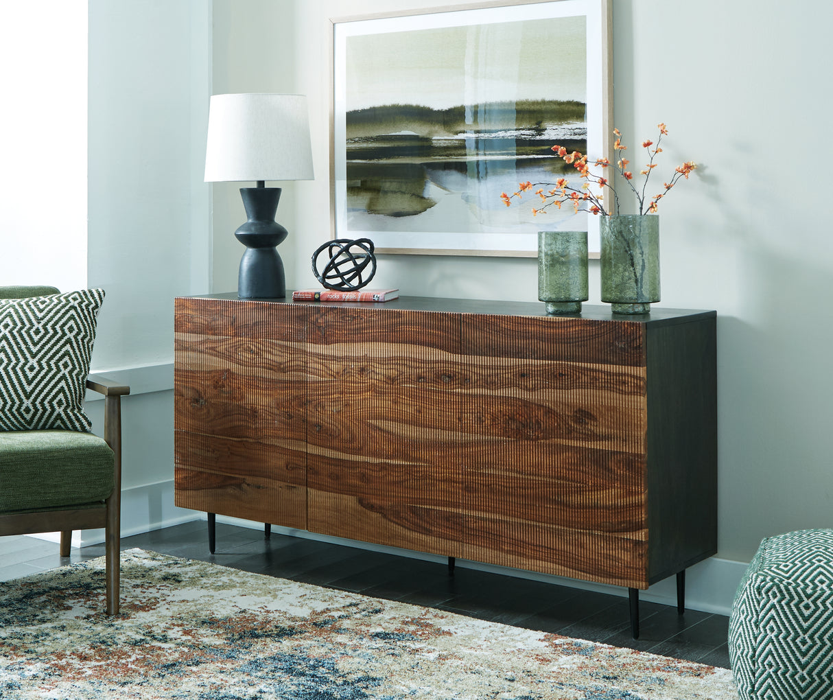 Furniture City Biloxi - Ashley Furniture - Darrey Accent Cabinet - Accent Cabinet / Natural/Brown - A4000580