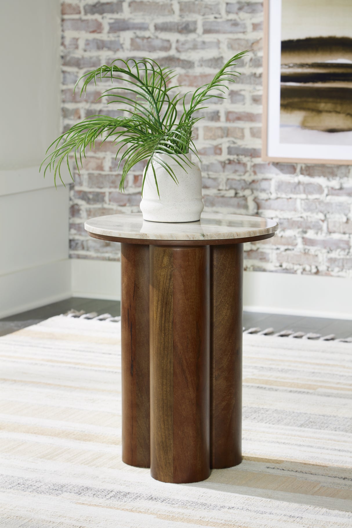 Furniture City Biloxi - Ashley Furniture - Henfield Accent Table - Accent Table / Beige/Brown - A4000623
