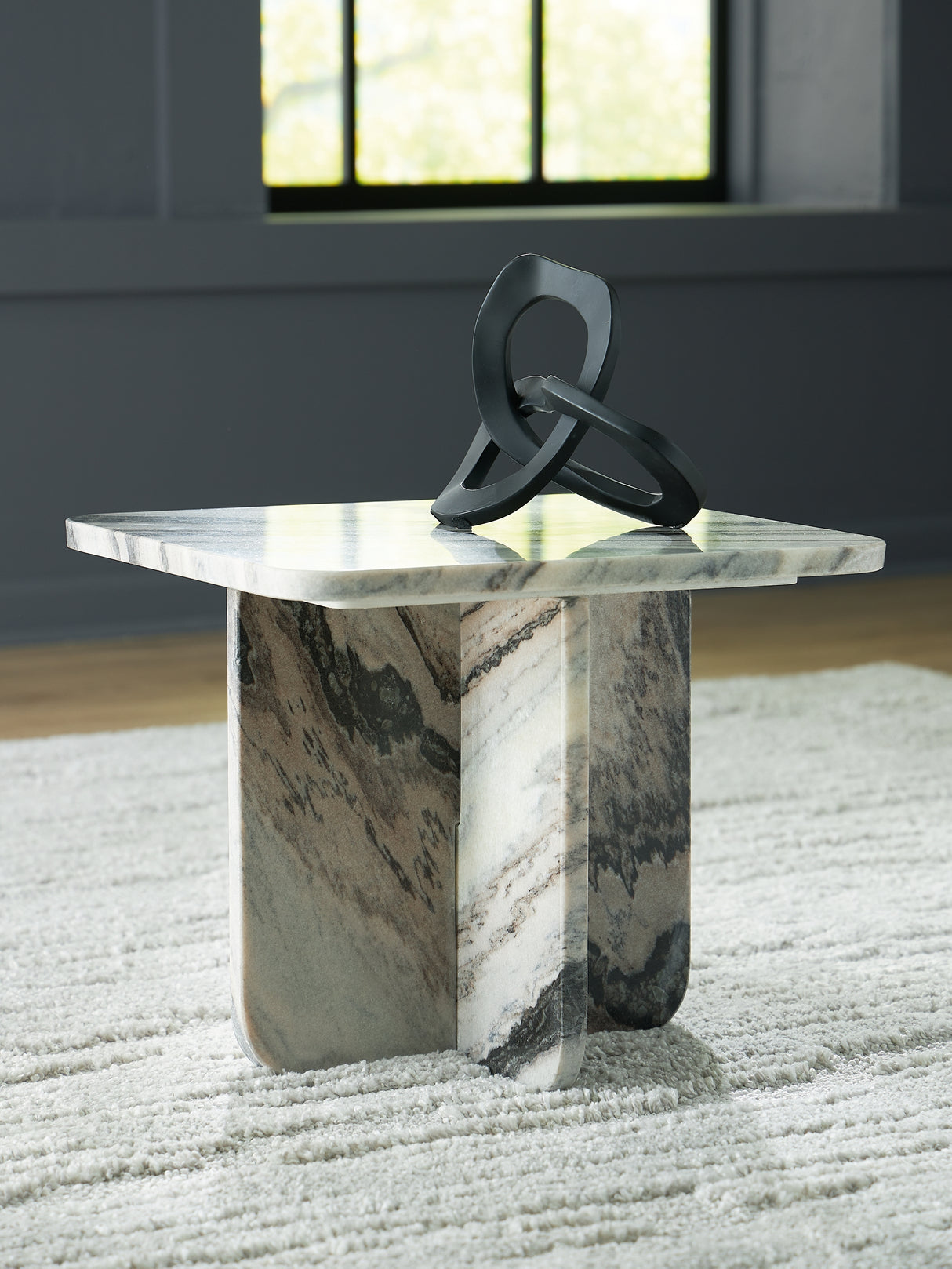 Furniture City Biloxi - Ashley Furniture - Baretton Accent Coffee Table - Accent Cocktail Table / Black/White/Taupe - A4000671