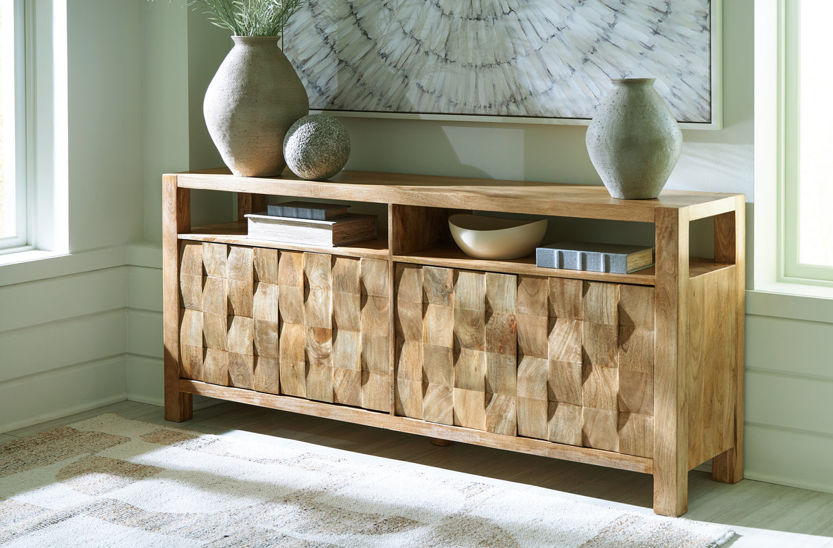 Furniture City Biloxi - Ashley Furniture - Hudwick Accent Cabinet - Accent Cabinet / Natural Brown - A4000672