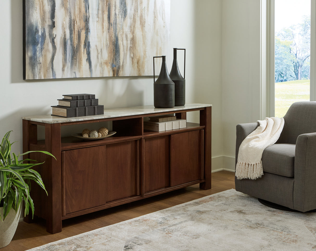 Furniture City Biloxi - Ashley Furniture - Tobinville Accent Cabinet - Accent Cabinet / Dark Brown - A4000673