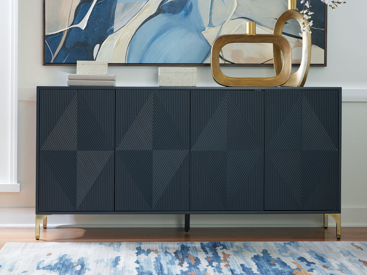 Furniture City Biloxi - Ashley Furniture - Loirwick Accent Cabinet - Accent Cabinet / Dark Blue - A4000677