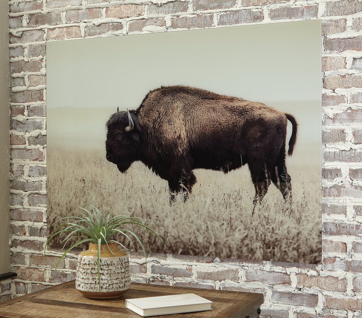 Furniture City Biloxi - Ashley Furniture - Brutus Wall Decor - Wall Art / Sepia - A8000289
