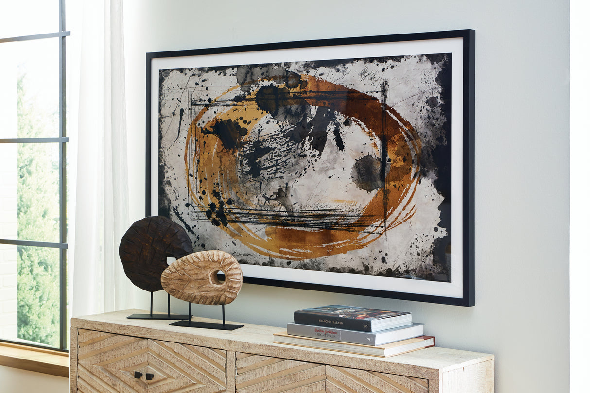 Furniture City Biloxi - Ashley Furniture - Clefting Wall Decor - Wall Art / Black/Caramel/Tan - A8000374