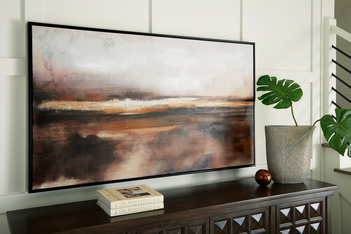 Furniture City Biloxi - Ashley Furniture - Drewland Wall Decor - Wall Art / Black/Brown/Orange - A8000375