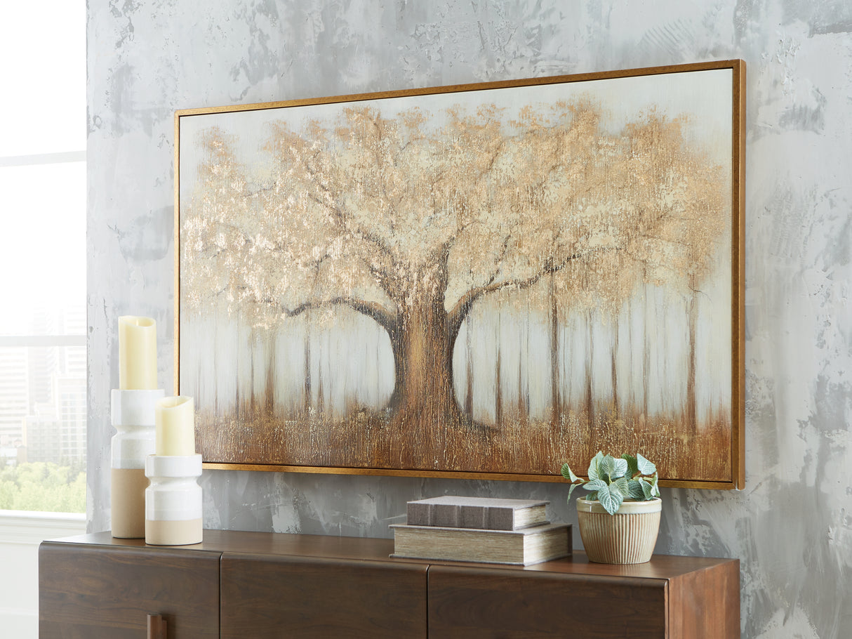 Furniture City Biloxi - Ashley Furniture - Dalewick Wall Decor - Wall Art / Brown/Gray/Gold Finish - A8000448