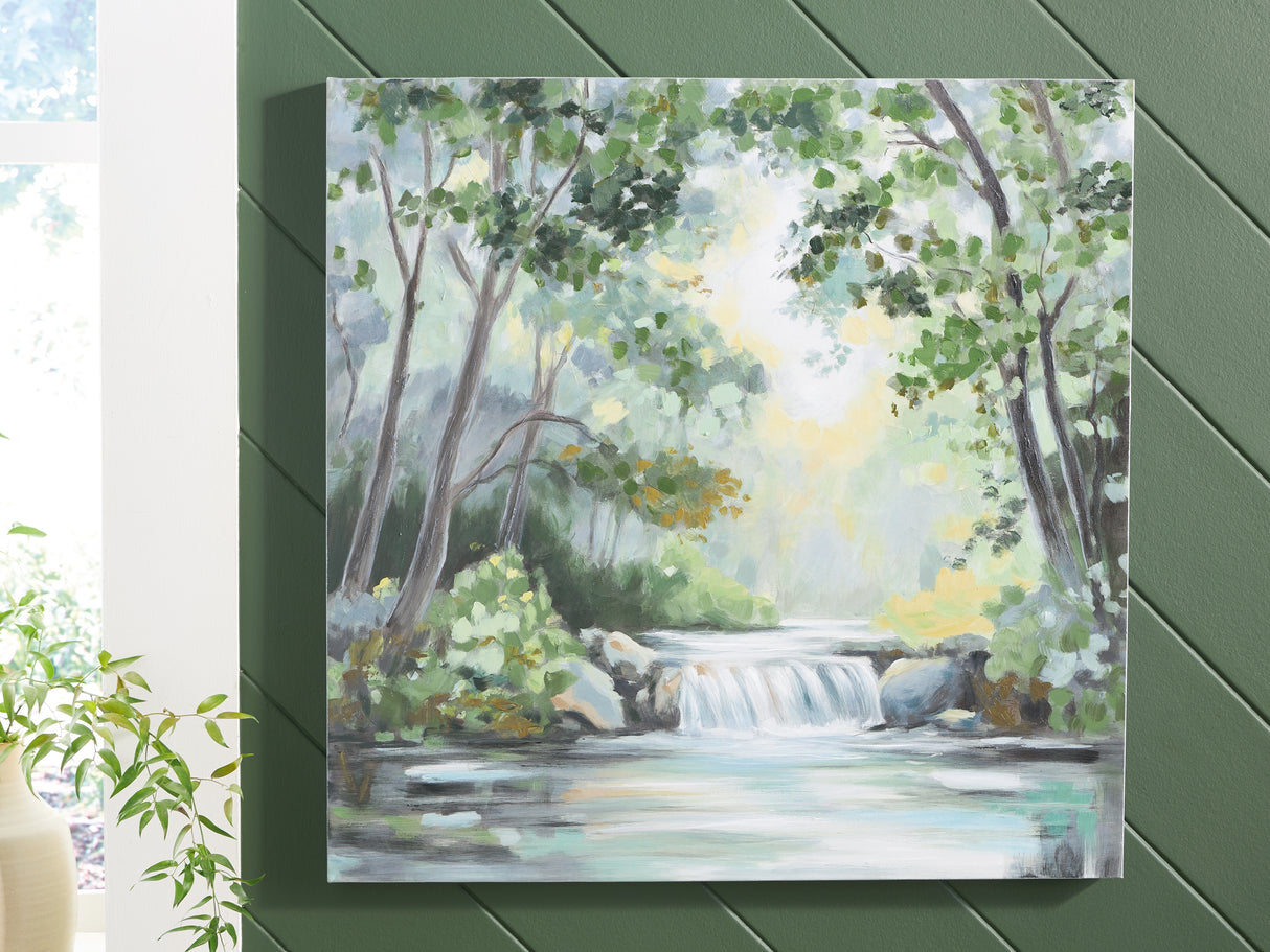 Furniture City Biloxi - Ashley Furniture - Evermaddick Wall Decor - Wall Art / Green/Gray/White - A8000455