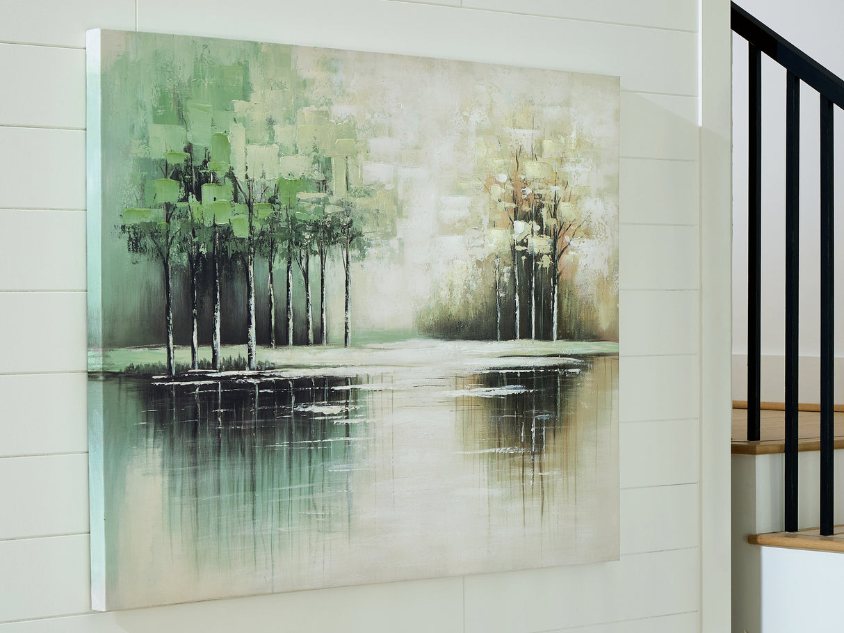 Furniture City Biloxi - Ashley Furniture - Garlenridge Wall Decor - Wall Art / Green/Tan/White - A8000470