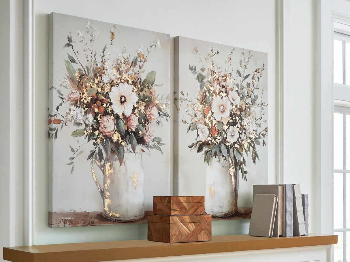 Furniture City Biloxi - Ashley Furniture - Faisaldon Wall Decor - Wall Art Set (Set of 2) / Multi - A8000476