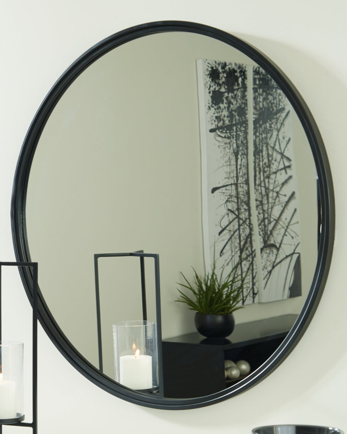Furniture City Biloxi - Ashley Furniture - Brocky Mirror - Accent Mirror / White - A8010293