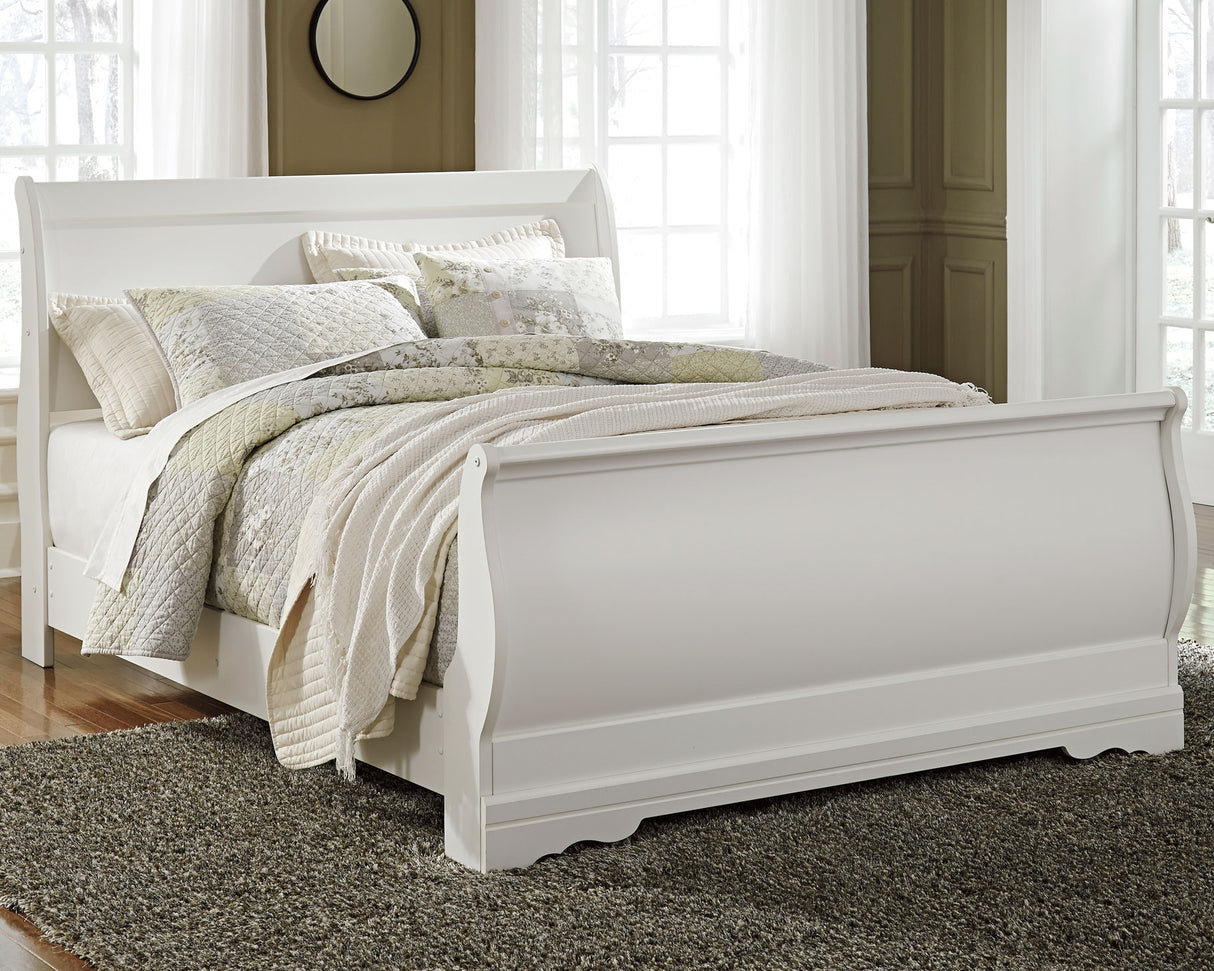Furniture City Biloxi - Ashley Furniture - Anarasia Bedroom - Queen Sleigh Bed / White - B129B4