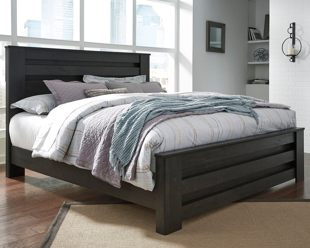 Furniture City Biloxi - Ashley Furniture - Brinxton Bedroom - King Panel Bed / Charcoal - B249B4
