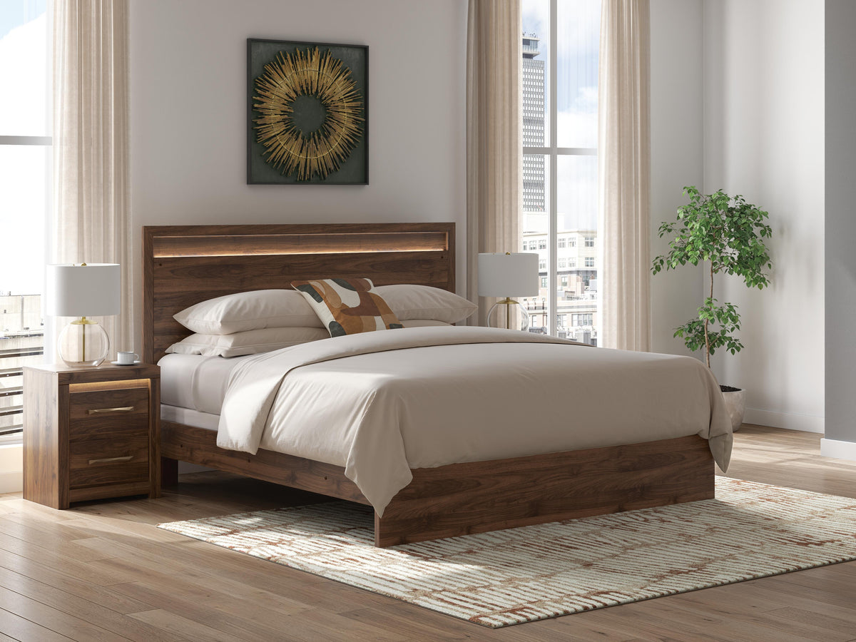 Furniture City Biloxi - Ashley Furniture - Janfyn Bedroom - King Panel Bed / Brown - PCB1010B8
