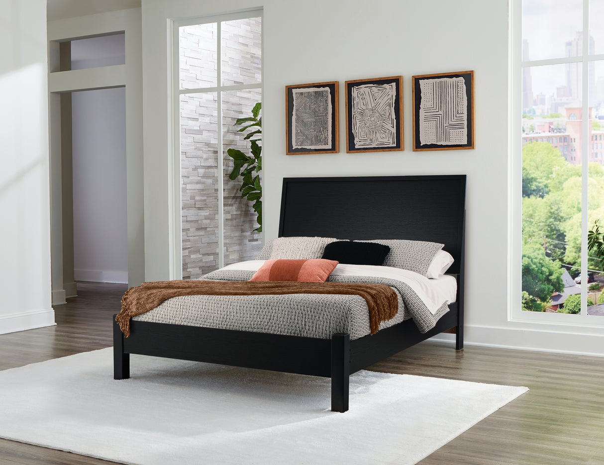 Furniture City Biloxi - Ashley Furniture - Danziar Bedroom - Queen Panel Bed / Black - B1013B5