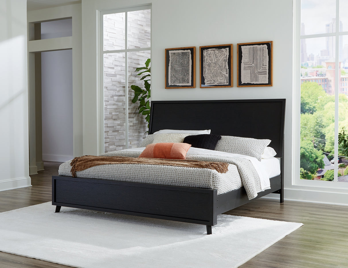 Furniture City Biloxi - Ashley Furniture - Danziar Bedroom - King Panel Bed / Black - B1013B7