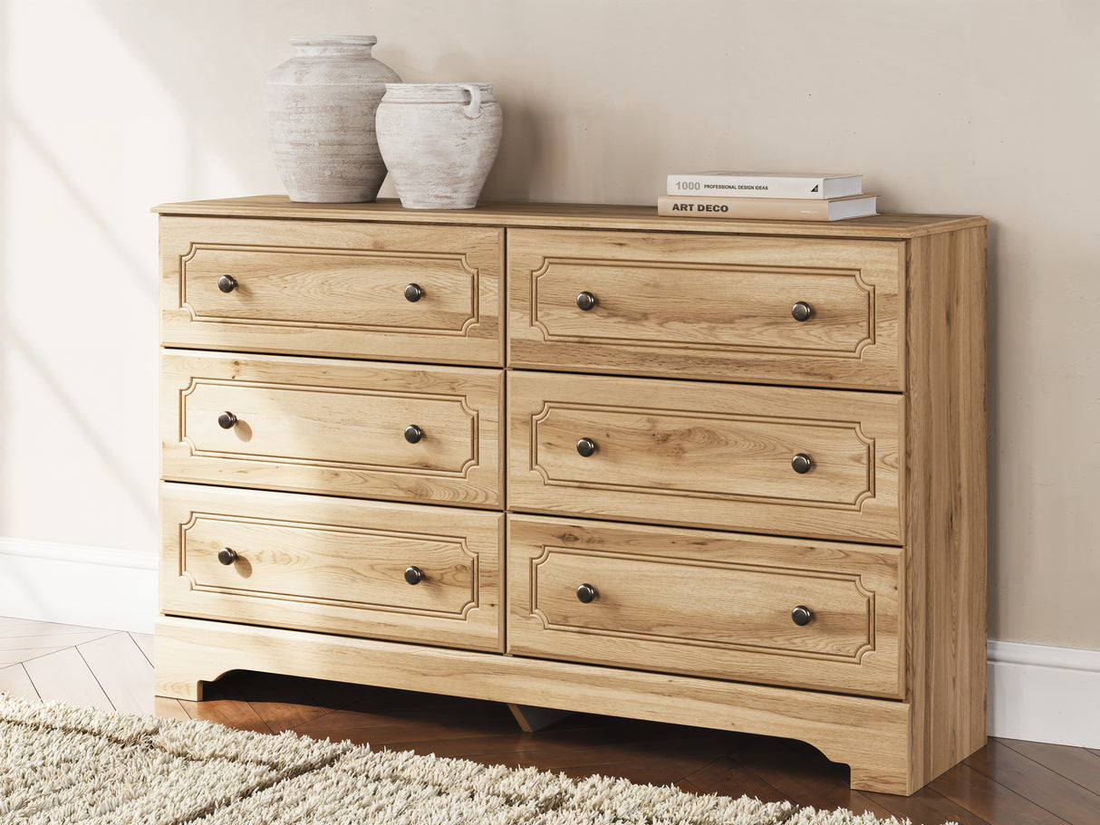 Furniture City Biloxi - Ashley Furniture - Aleaport Bedroom - Six Drawer Dresser / Warm Brown - PCB1075-31