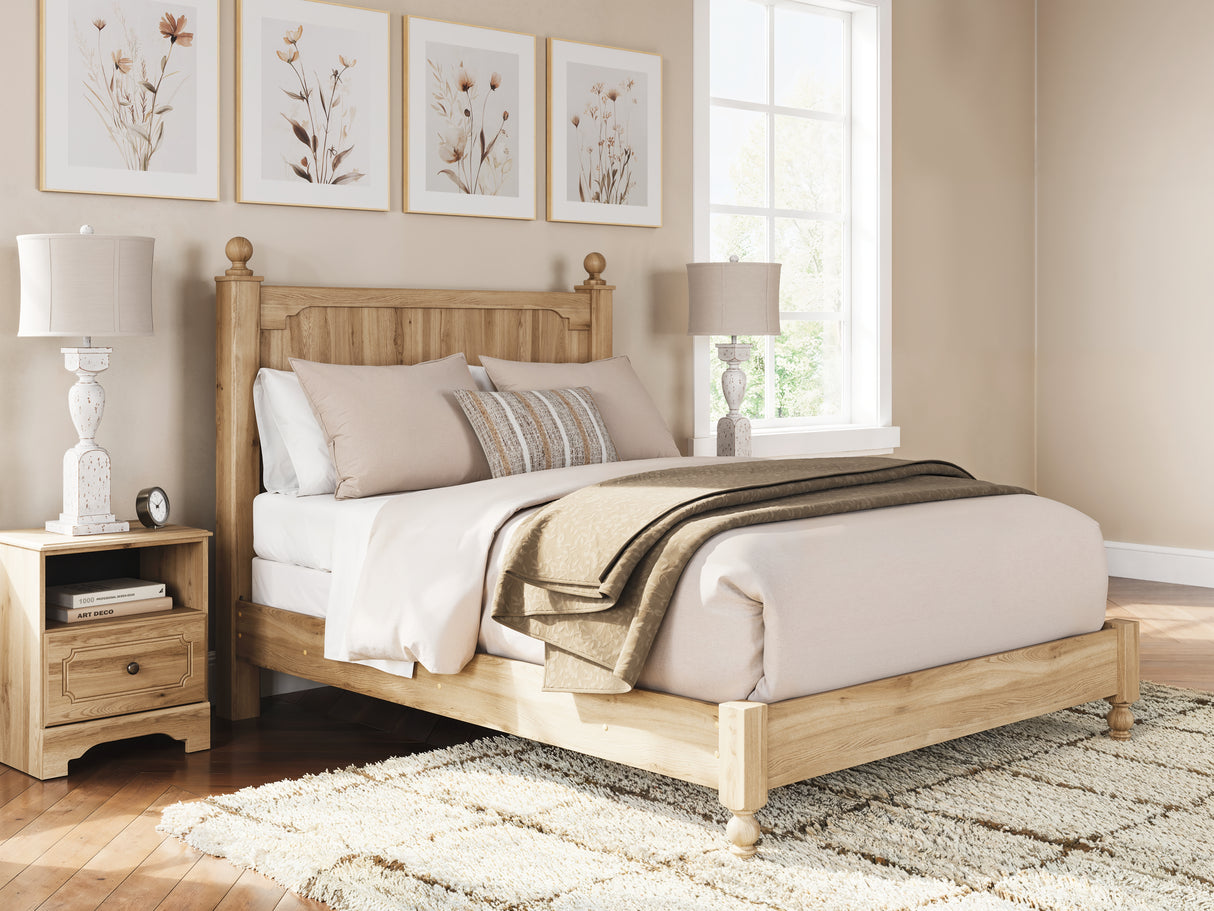 Furniture City Biloxi - Ashley Furniture - Aleaport Bedroom - Queen Panel Bed / Warm Brown - PCB1075B7