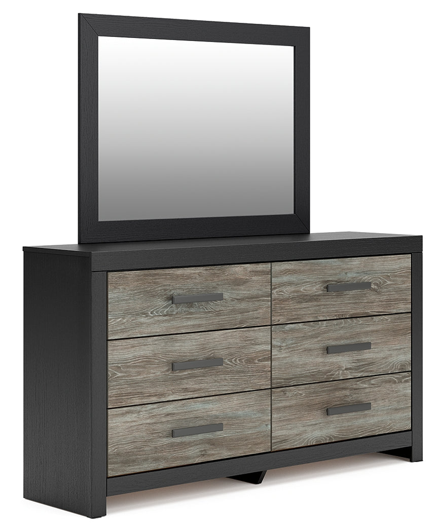 Furniture City Biloxi - Ashley Furniture - Broachmyn Bedroom - Dresser and Mirror / Black/Gray - PCB1118B1