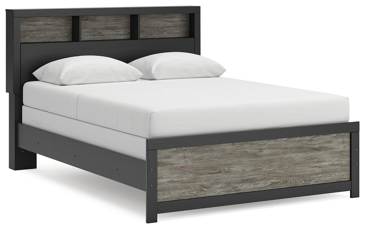 Furniture City Biloxi - Ashley Furniture - Broachmyn Bedroom - Queen Bookcase Bed / Black/Gray - PCB1118B2