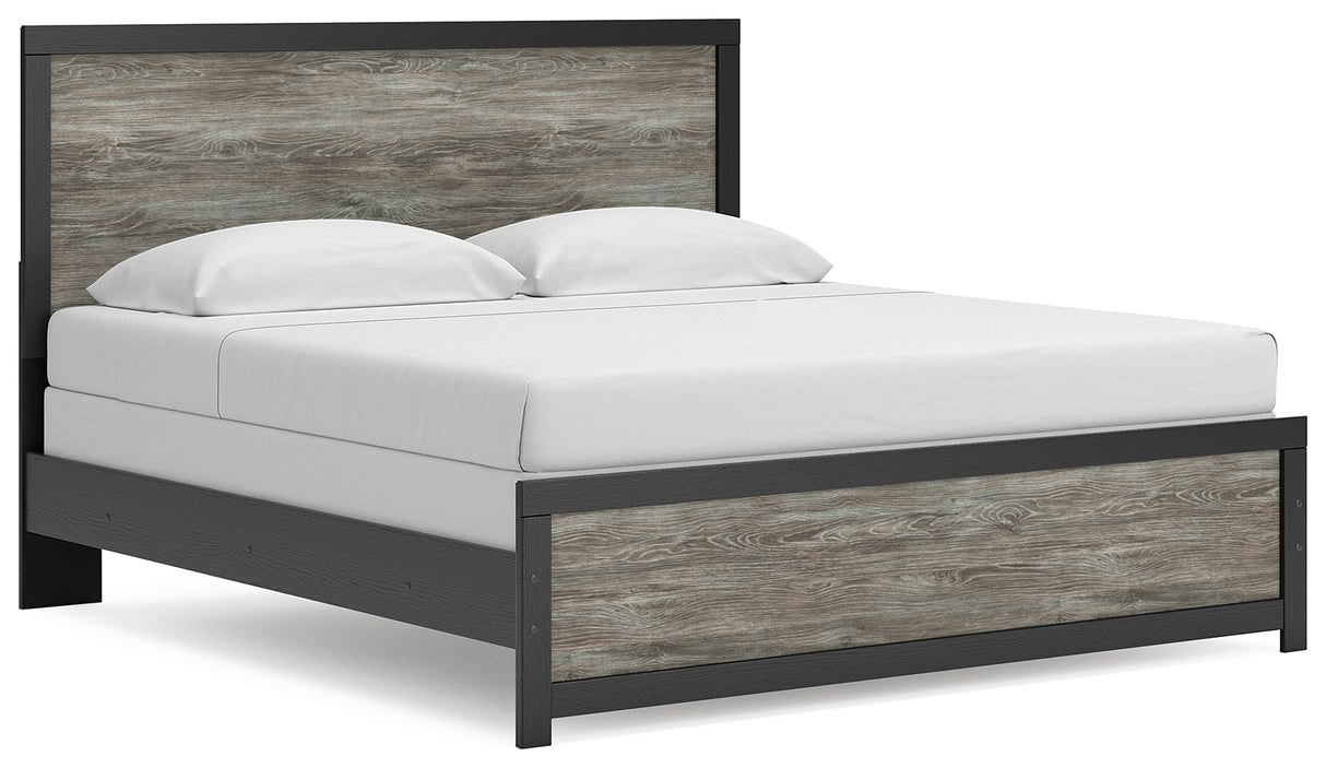 Furniture City Biloxi - Ashley Furniture - Broachmyn Bedroom - King Panel Bed / Black/Gray - PCB1118B7