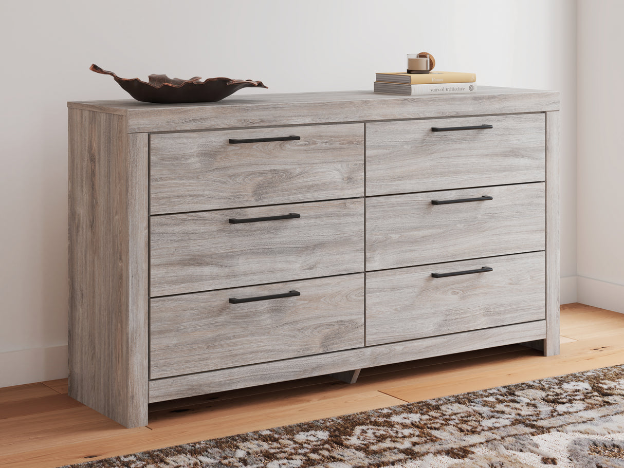 Furniture City Biloxi - Ashley Furniture - Broachmyn Bedroom - Six Drawer Dresser / Gray - PCB1120-31