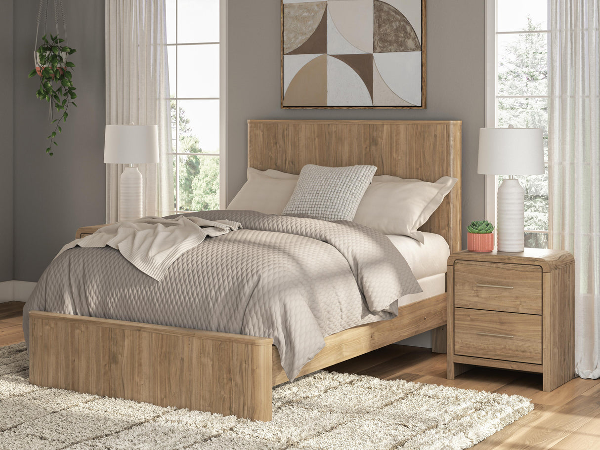 Furniture City Biloxi - Ashley Furniture - Gramburg Bedroom - Full Panel Bed / Warm Natural Brown - PCB1121B3