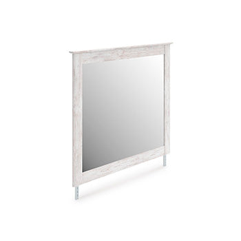 Furniture City Biloxi - Ashley Furniture - Makidern Bedroom - Bedroom Mirror / Whitewash - PCB1171-36