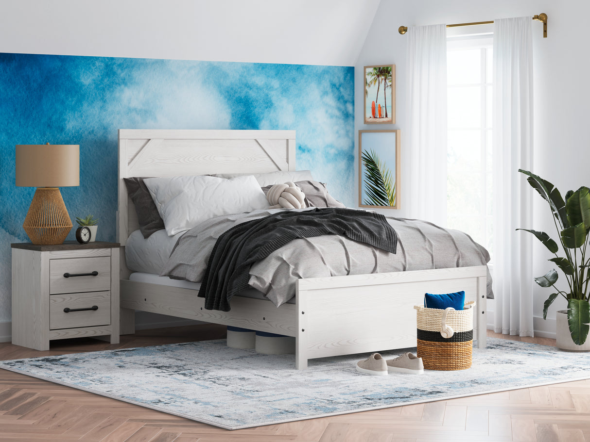 Furniture City Biloxi - Ashley Furniture - Gerridan Bedroom - Full Panel Bed / White/Gray - B1190B4