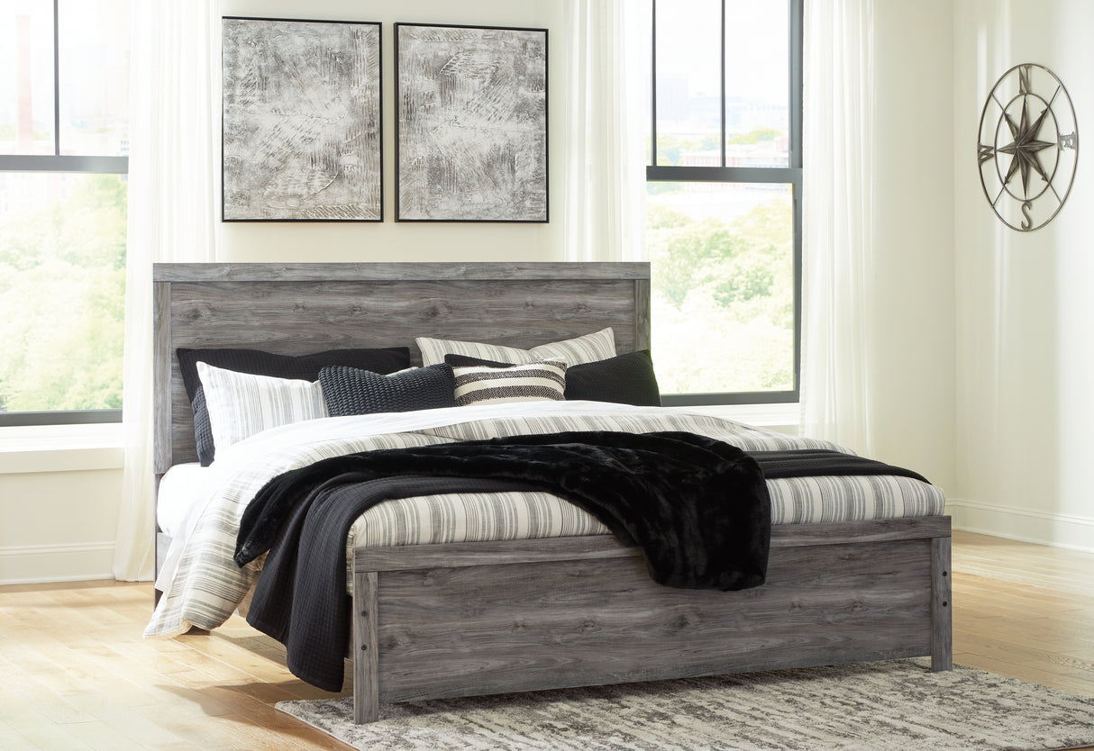 Furniture City Biloxi - Ashley Furniture - Bronyan Bedroom - King Panel Bed / Dark Gray - B1290B4