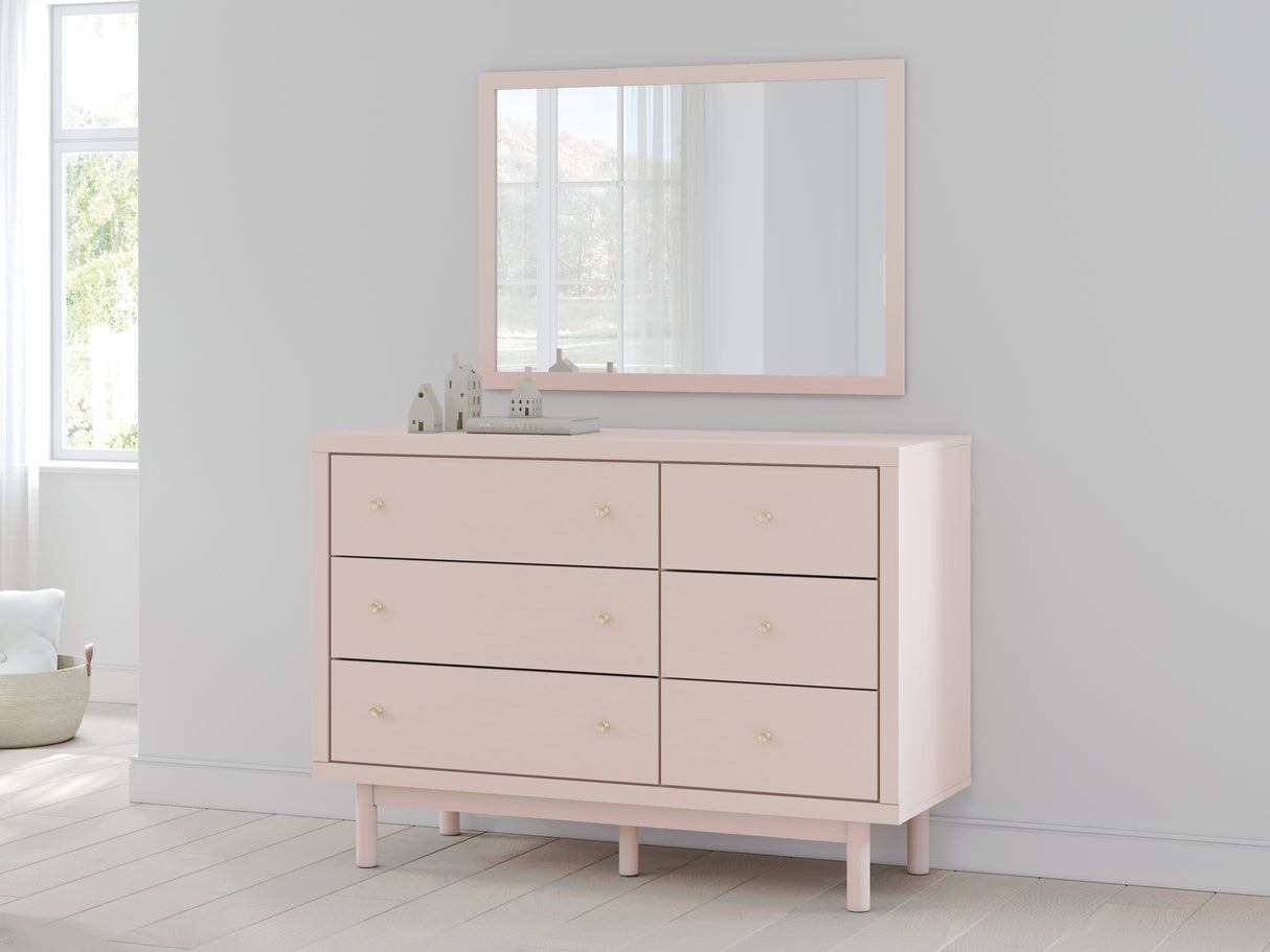 Furniture City Biloxi - Ashley Furniture - Wistenpine Bedroom - Dresser and Mirror / Blush - B1323B1
