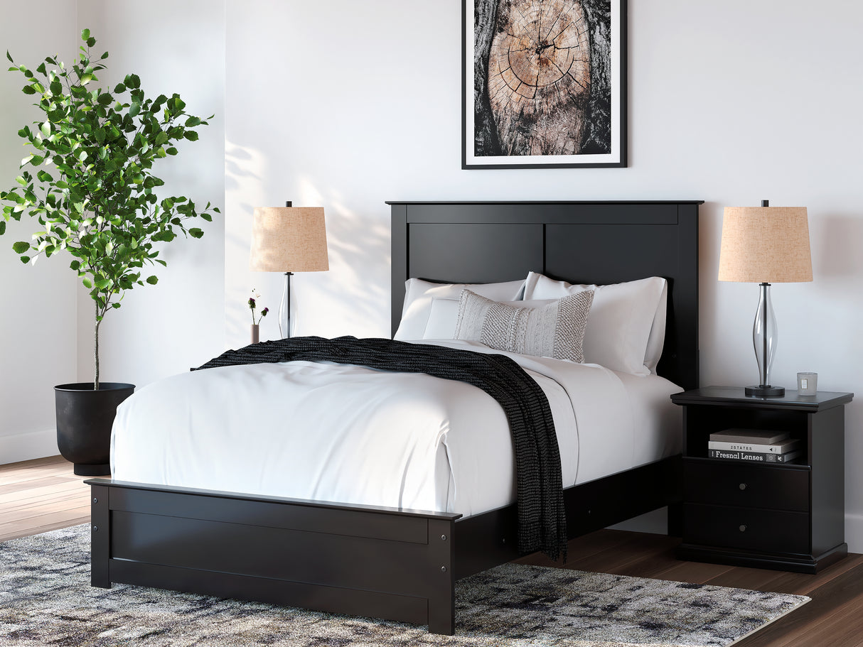 Furniture City Biloxi - Ashley Furniture - Maribel Bedroom - Full Panel Bed / Black - B138B52